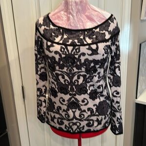 INC off shoulder top with sequin flower detailing ￼